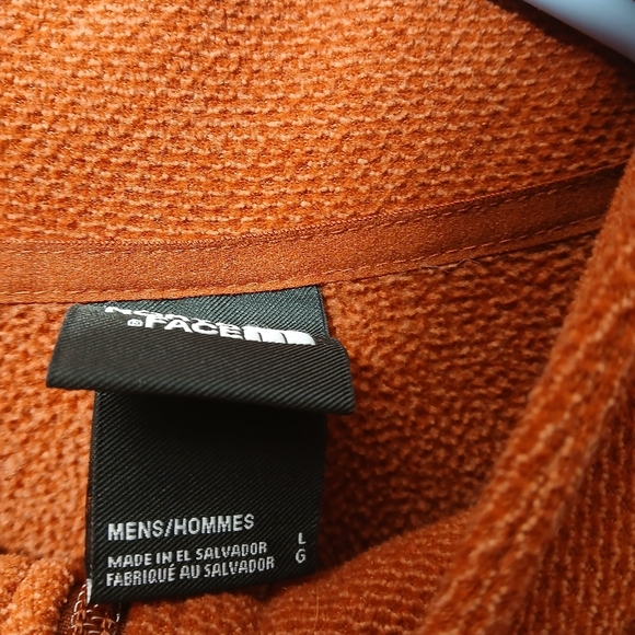 The North Face Men's Orange Half Zip-Up Sweater - Picture 2 of 4
